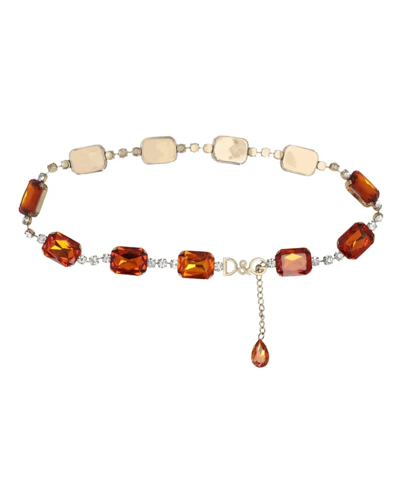 Dolce & Gabbana Gürtel mit Schmucksteinen - Gold Gold