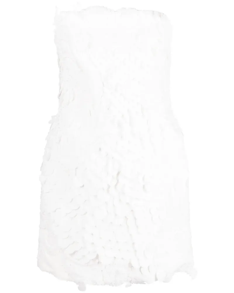Zimmermann Schulterfreies Minikleid - Weiß Weiß