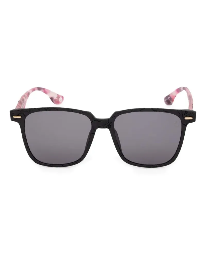 BAPE Eckige Sonnenbrille mit Camouflage-Print - Schwarz Schwarz