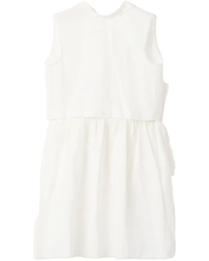 Miu Miu Kleid mit Logo-Patch - Weiß Weiß