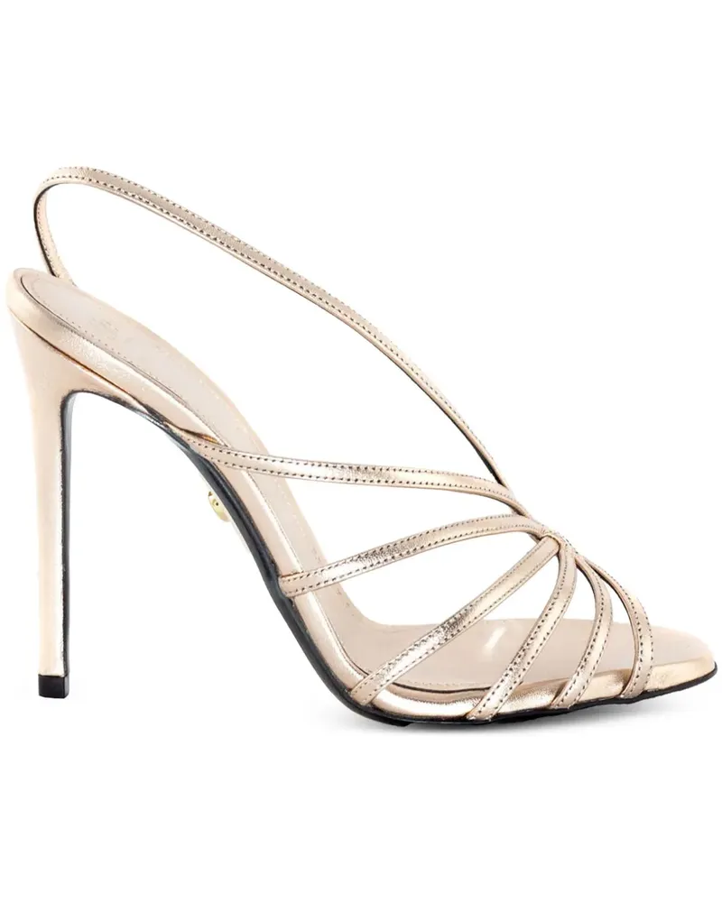 Alevì Slingback-Pumps aus Lackleder 120mm - Nude Nude
