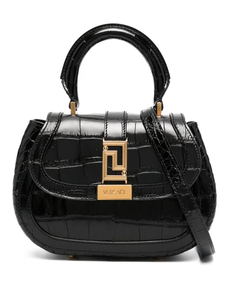 Versace Greca Goddess Mini-Tasche - Schwarz Schwarz