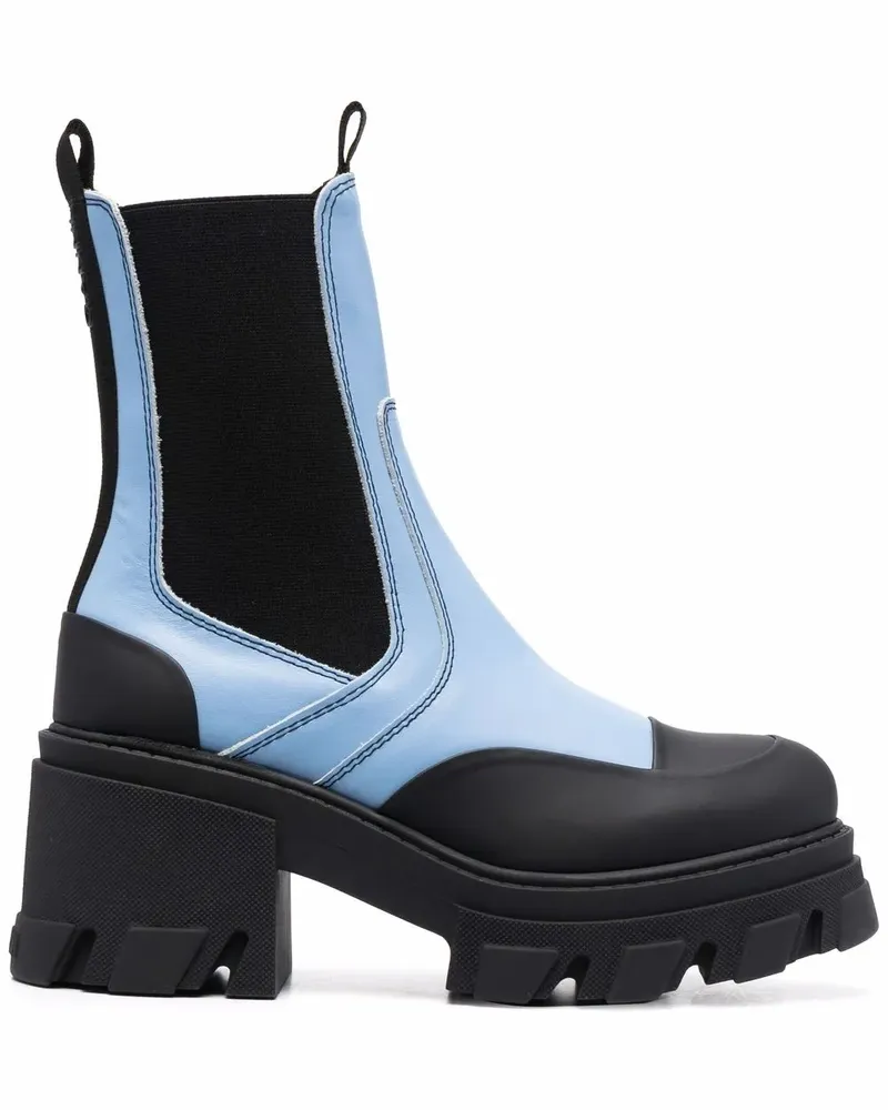 Ganni Klassische Chelsea-Boots - Blau Blau