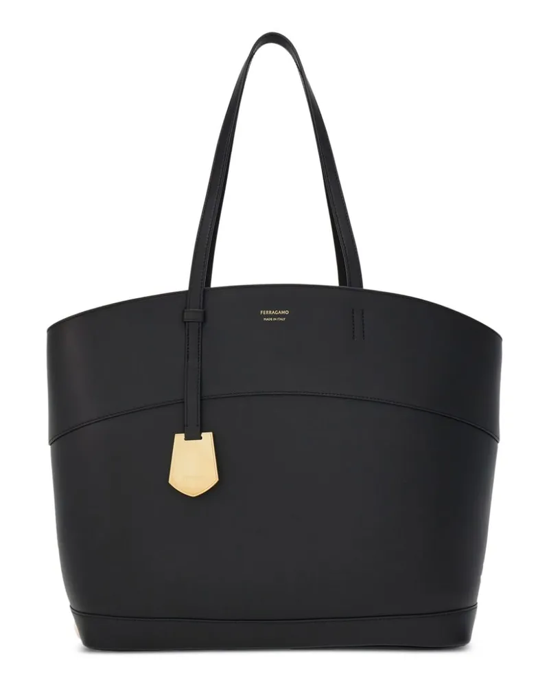 Ferragamo Charming Shopper mit Logo-Print - Schwarz Schwarz