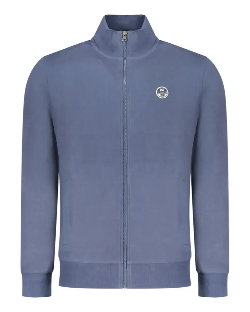North Sails logo-patch zip-up jacket - Blau Blau