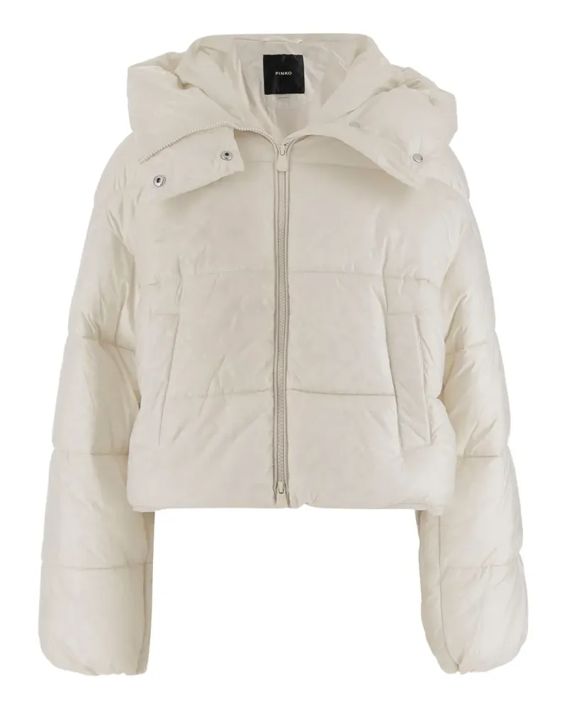 Pinko Gefütterte Kapuzenjacke - Weiß Weiß