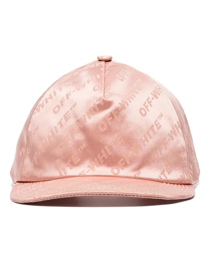 OFF-WHITE Satin-Baseballkappe mit Logos - Nude Nude