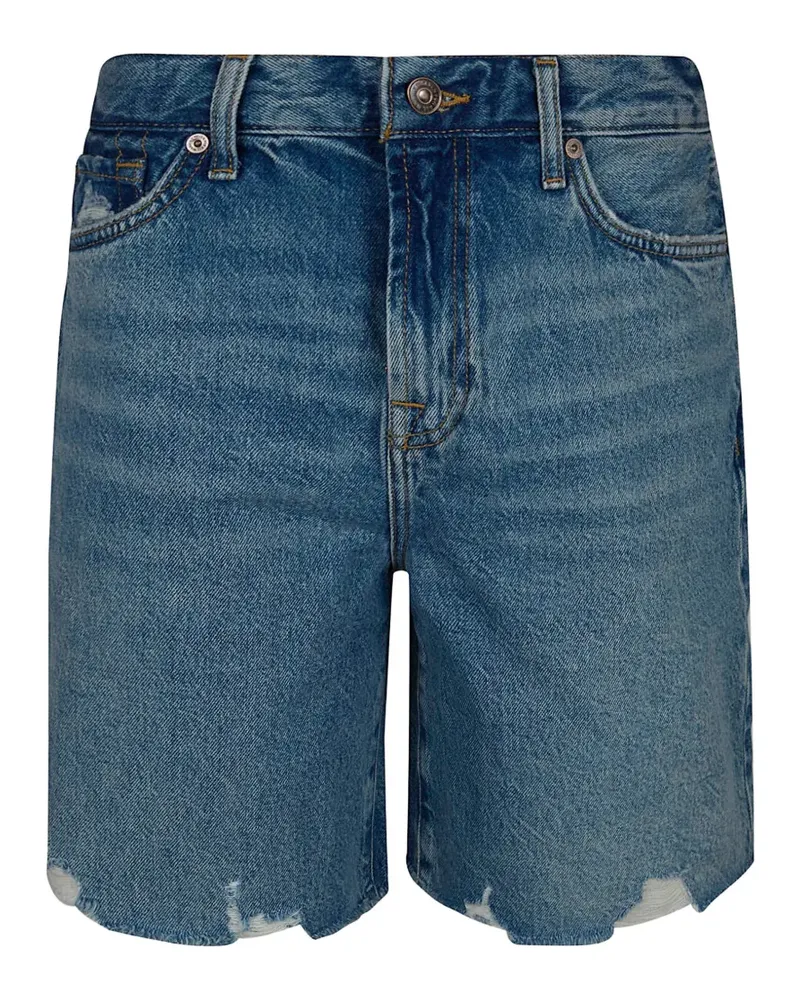 7 for all mankind distressed denim shorts - Blau Blau