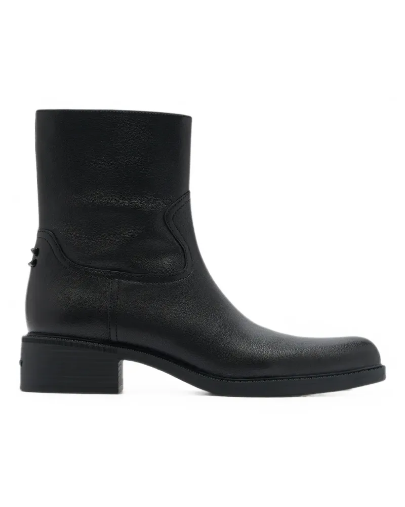 Coach logo-plaque ankle boots - Schwarz Schwarz