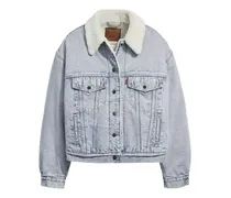 90s Sherpa-Jeansjacke - Blau