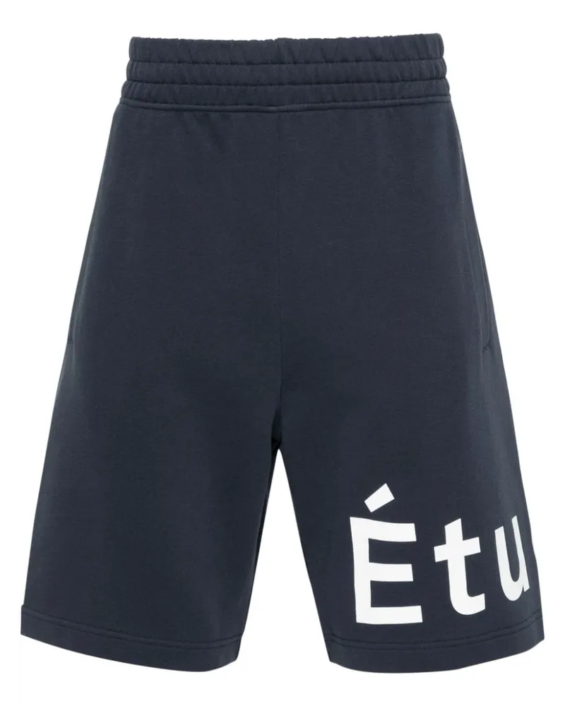 Études Studio Tempera Shorts mit Logo-Print Blau