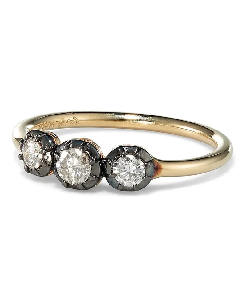 Jacquie Aiche 14kt Gelbgoldring mit Diamanten Gold