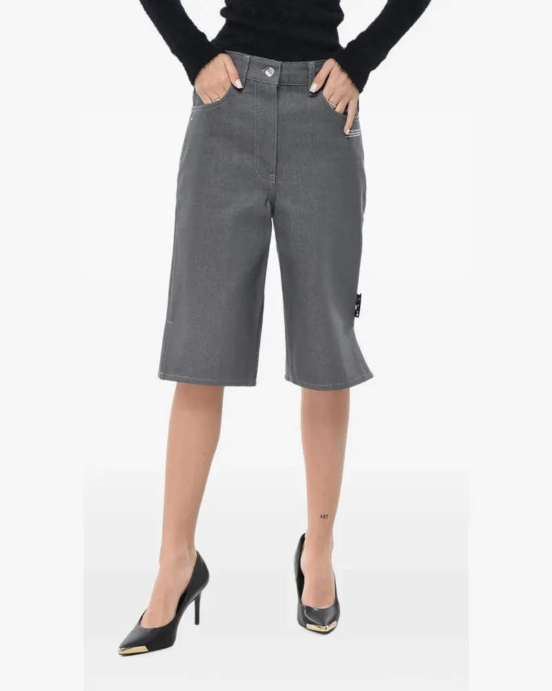 OFF-WHITE logo-detail five-pocket shorts - Grau Grau