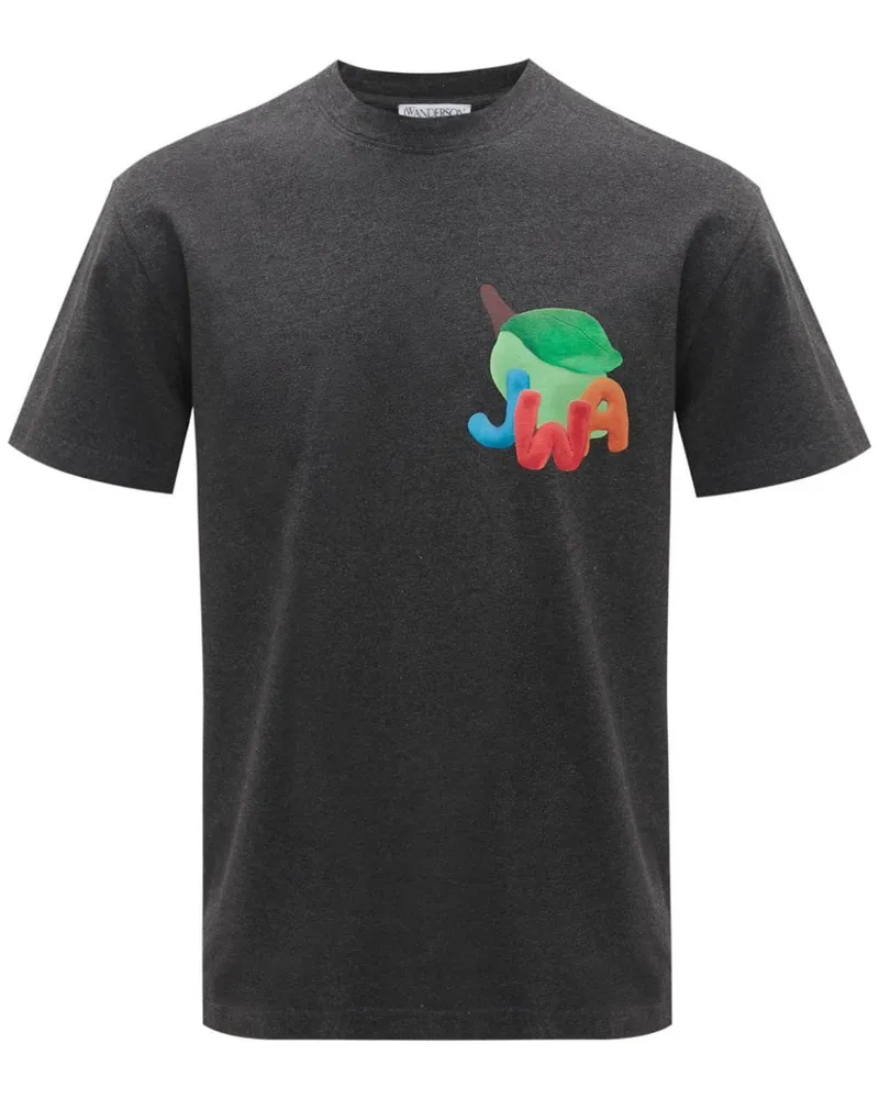 J.W.Anderson T-Shirt mit JWA Lime-Print Grau