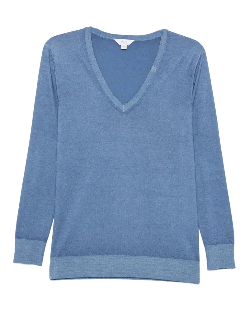 Malo V-neck sweater - Blau Blau