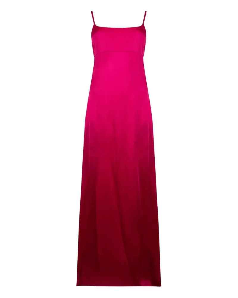 Max Mara Maxikleid mit eckigem Ausschnitt - Rosa Rosa