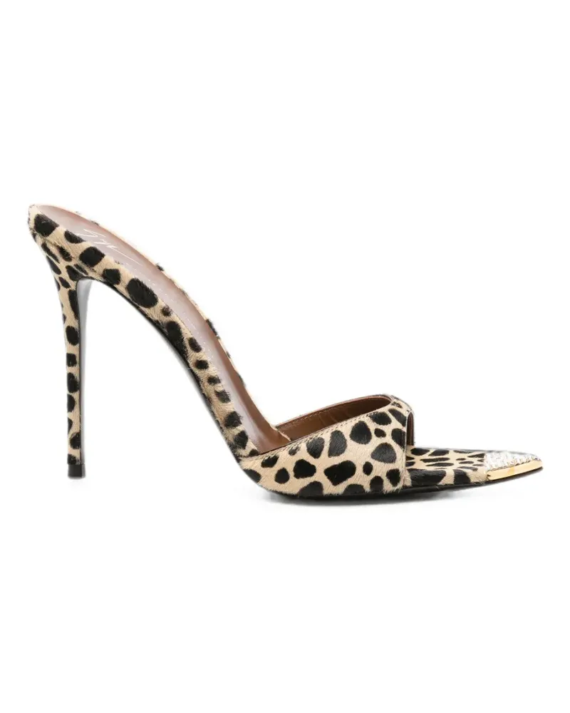 Giuseppe Zanotti Sandalen mit Leoparden-Print - Nude Nude