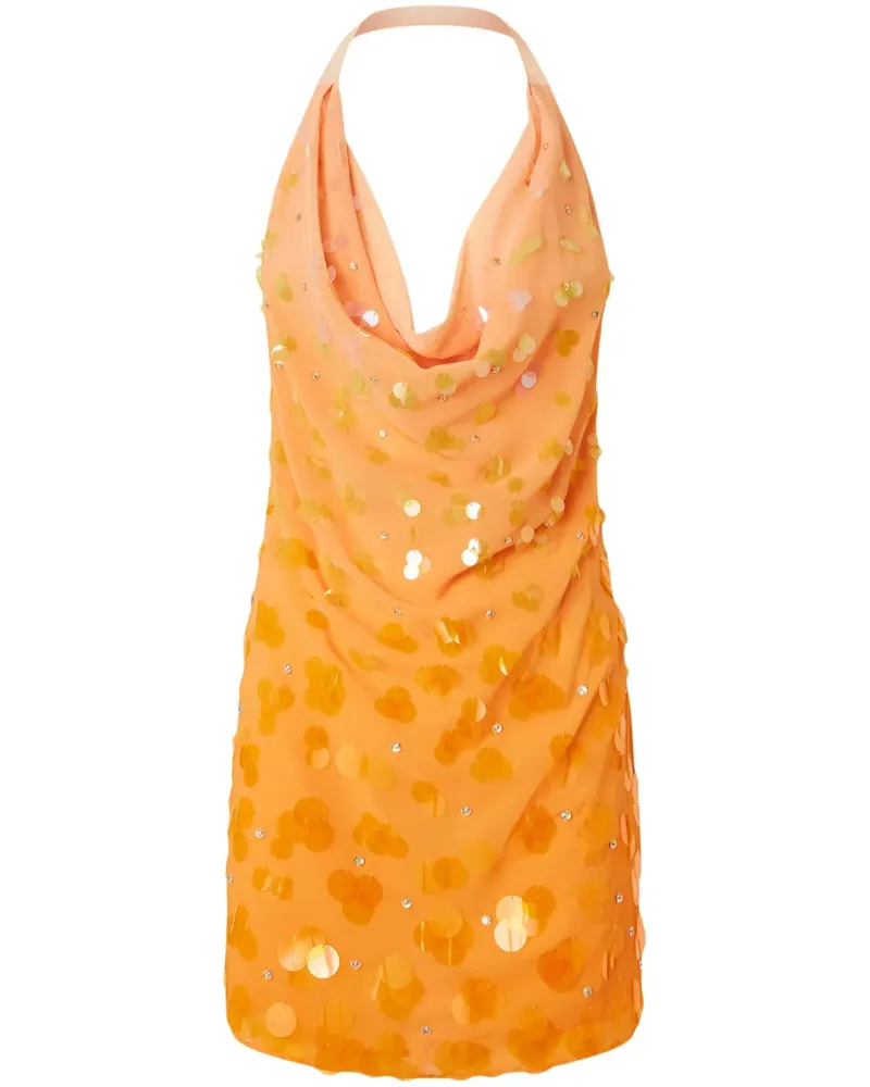 Pinko Minikleid mit Pailletten - Orange Orange