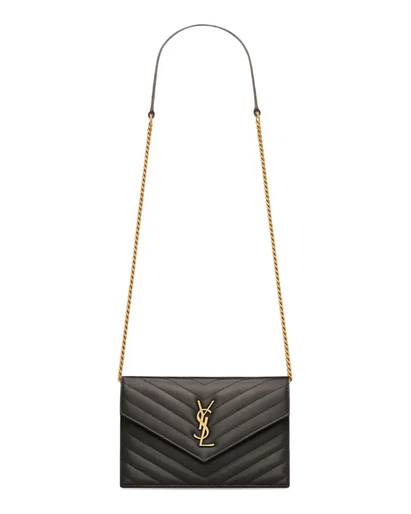 Saint Laurent Cassandre quilted cross body bag - Grau Grau