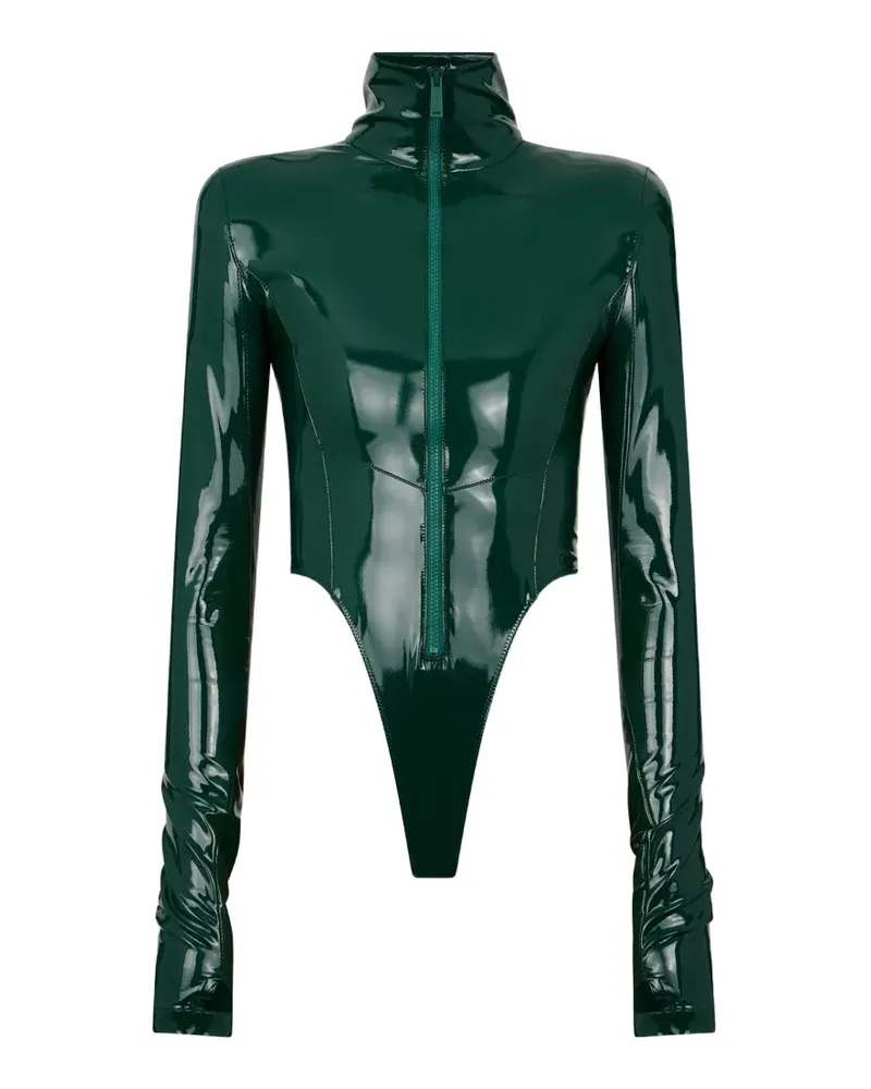Dsquared2 Body in Glanzoptik mit Reißverschluss - Grün Grün