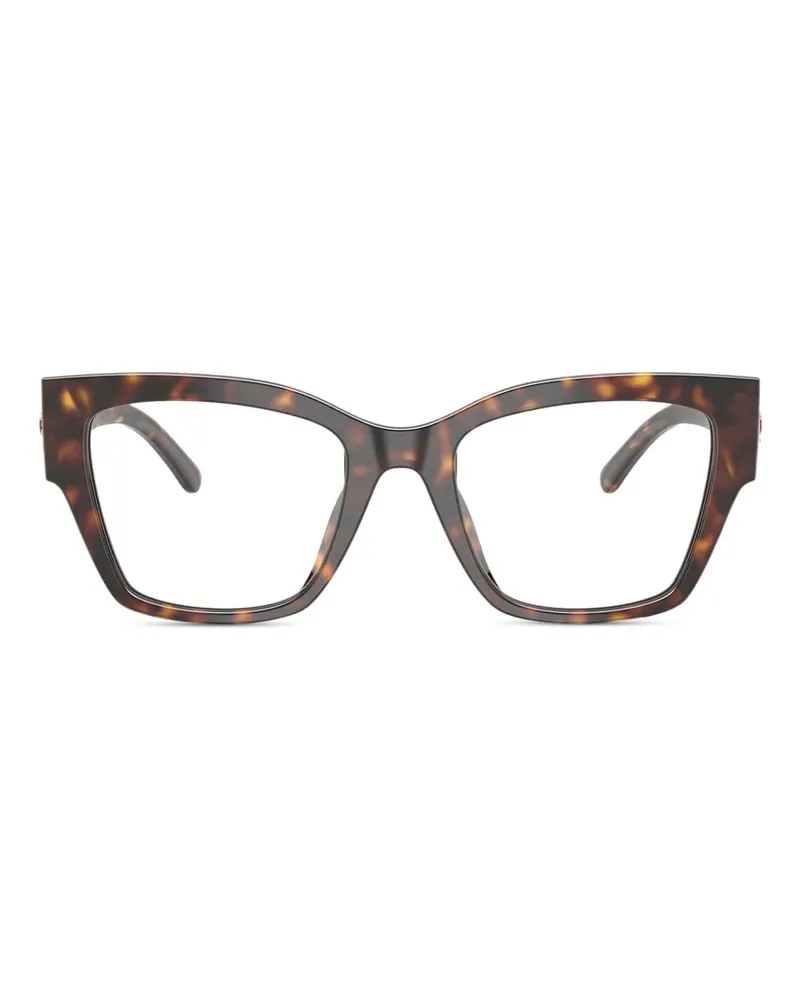 Dolce & Gabbana Verzierte Brille mit eckigem Gestell - Braun Braun