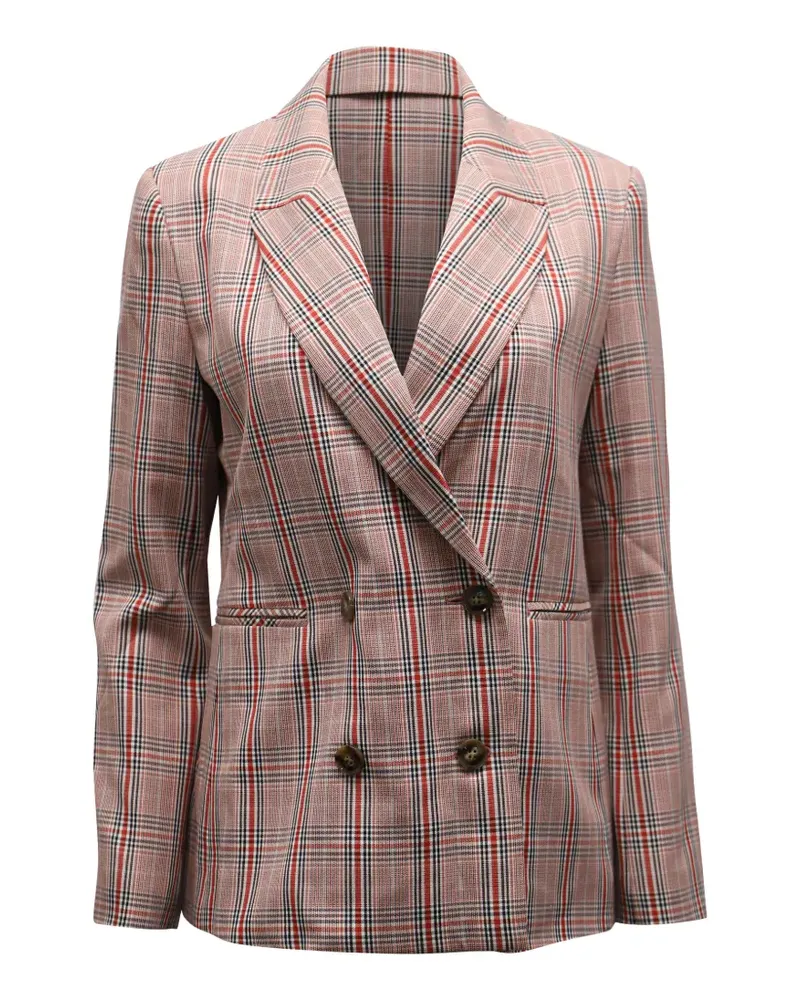 Iris & Ink double-breasted plaid blazer - Rot Rot