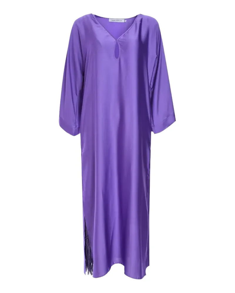 Simona Corsellini Kleid mit V-Ausschnitt - Violett Violett