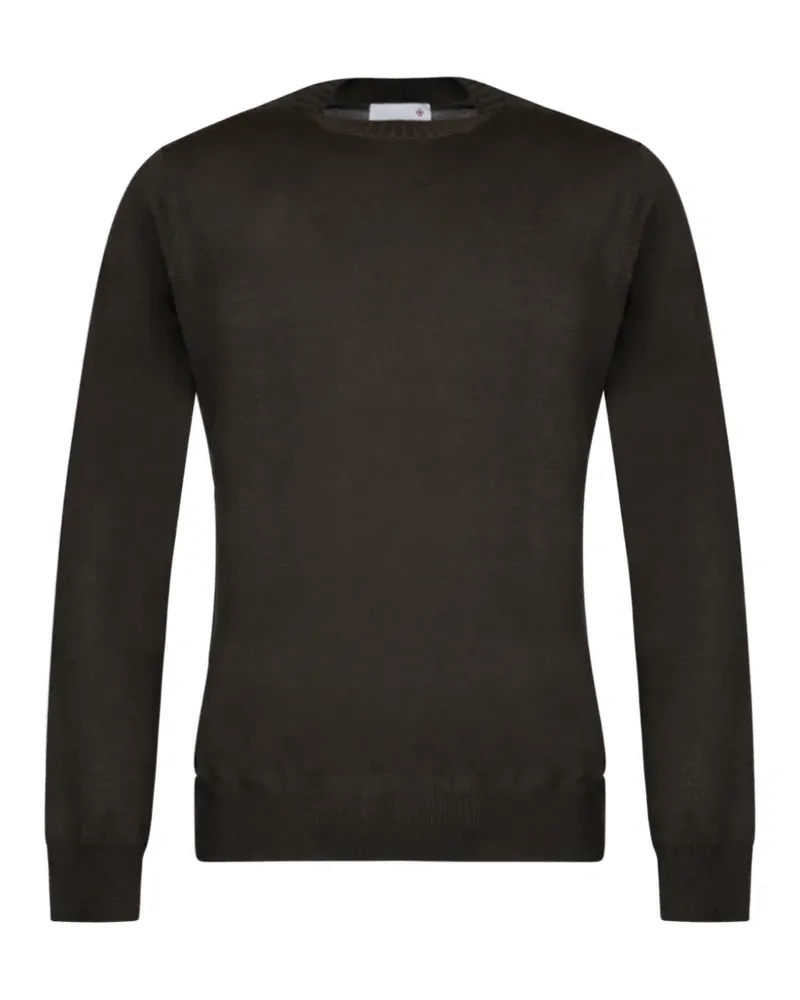 Gran Sasso Pullover mit geripptem Besatz - Braun Braun