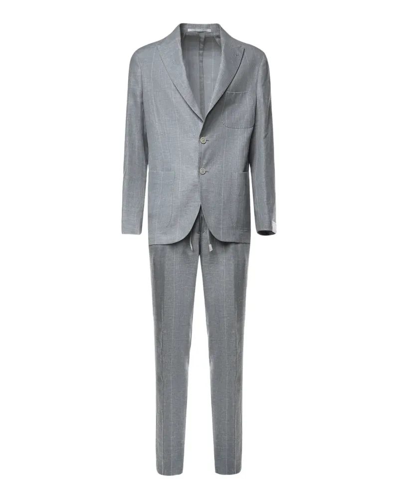 Eleventy check-pattern single-breasted suit - Grau Grau