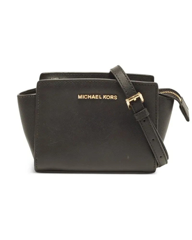 Michael Kors Selma Umhängetasche aus Saffiano-Leder - Schwarz Schwarz
