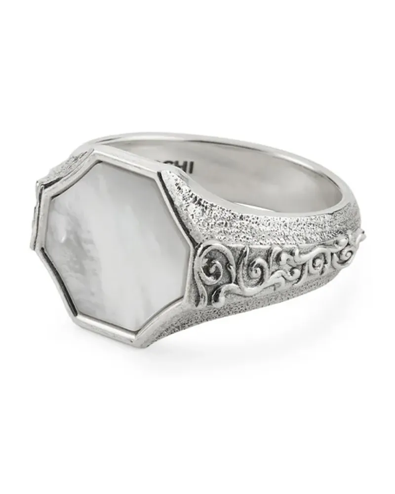 Emanuele Bicocchi Gebürsteter Ring - Silber Silber
