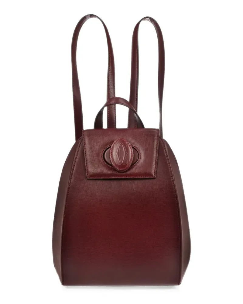 Cartier 1990-2000s logo-embossed leather backpack - Rot Rot
