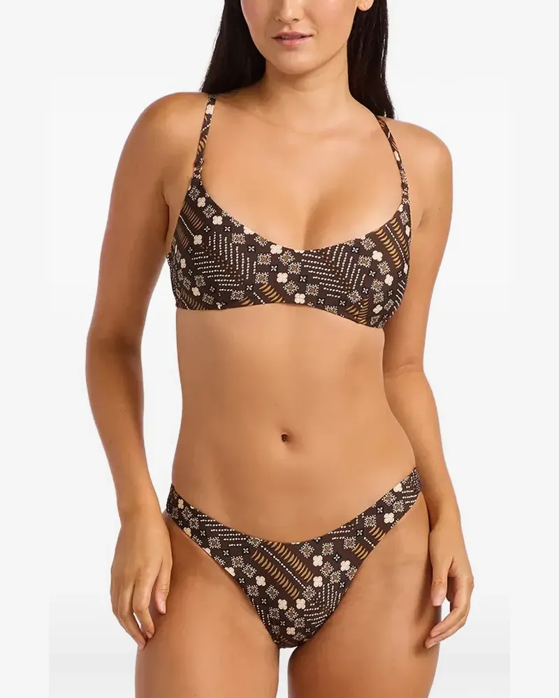 Seafolly Australia Bikini mit geometrischem Print - Braun Braun