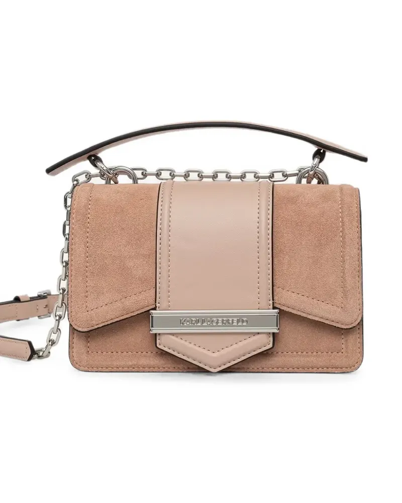 Karl Lagerfeld suede leather shoulder bag - Nude Nude
