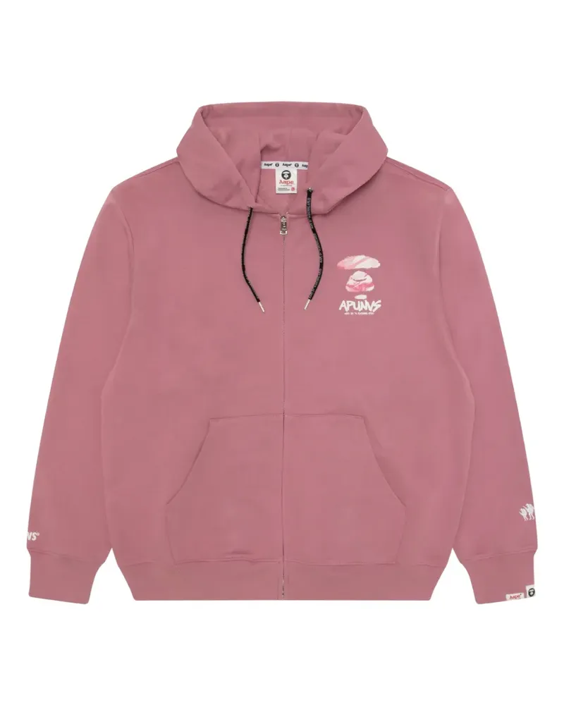 BAPE Kapuzenjacke mit Logo-Print - Rosa Rosa