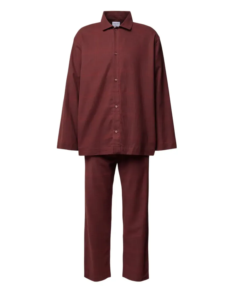 Calvin Klein Karierter Pyjama - Rot Rot