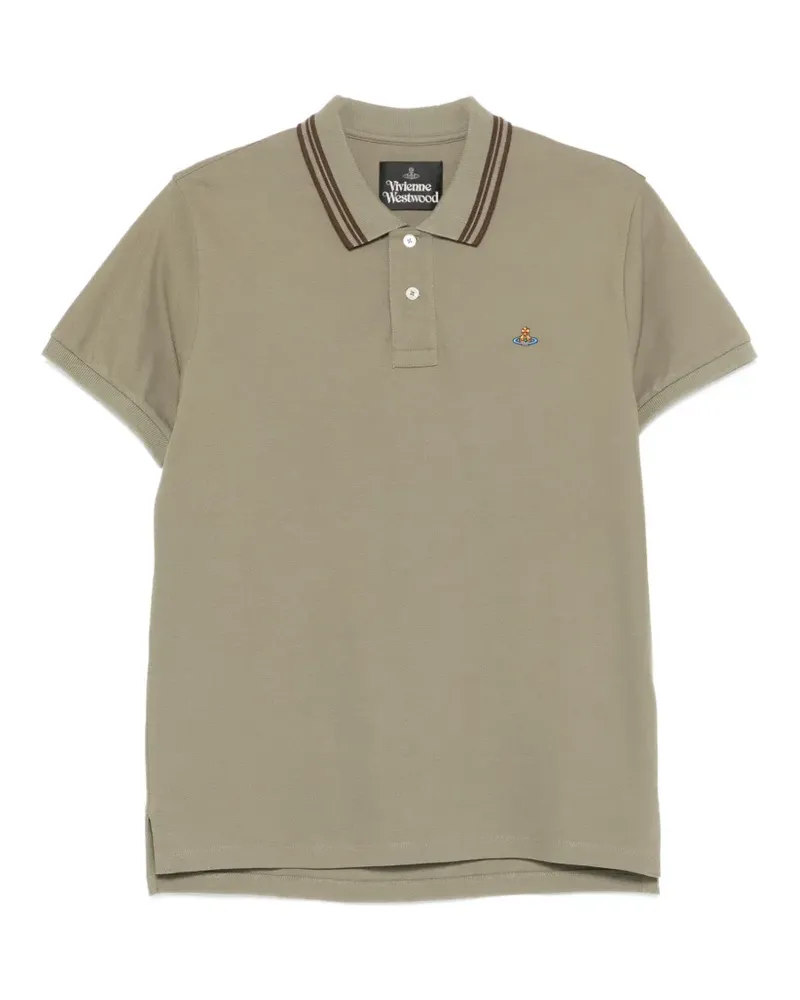 Vivienne Westwood striped collar polo shirt - Grün Grün