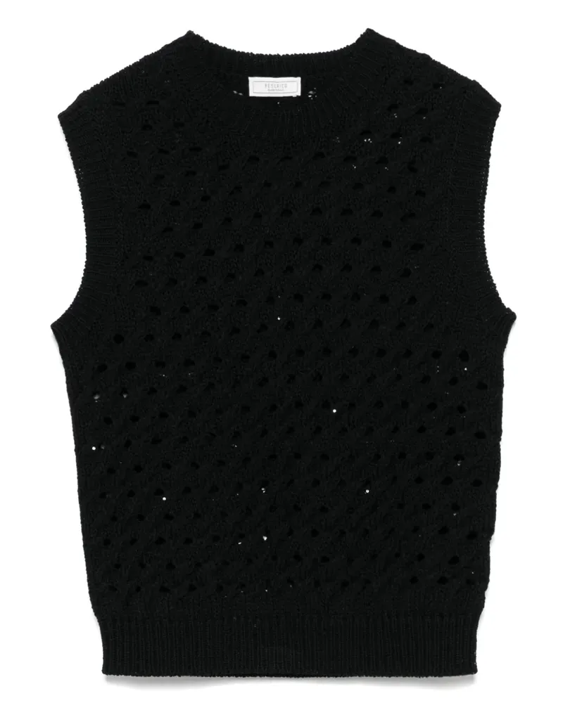 Peserico Locker gestricktes Tanktop - Schwarz Schwarz