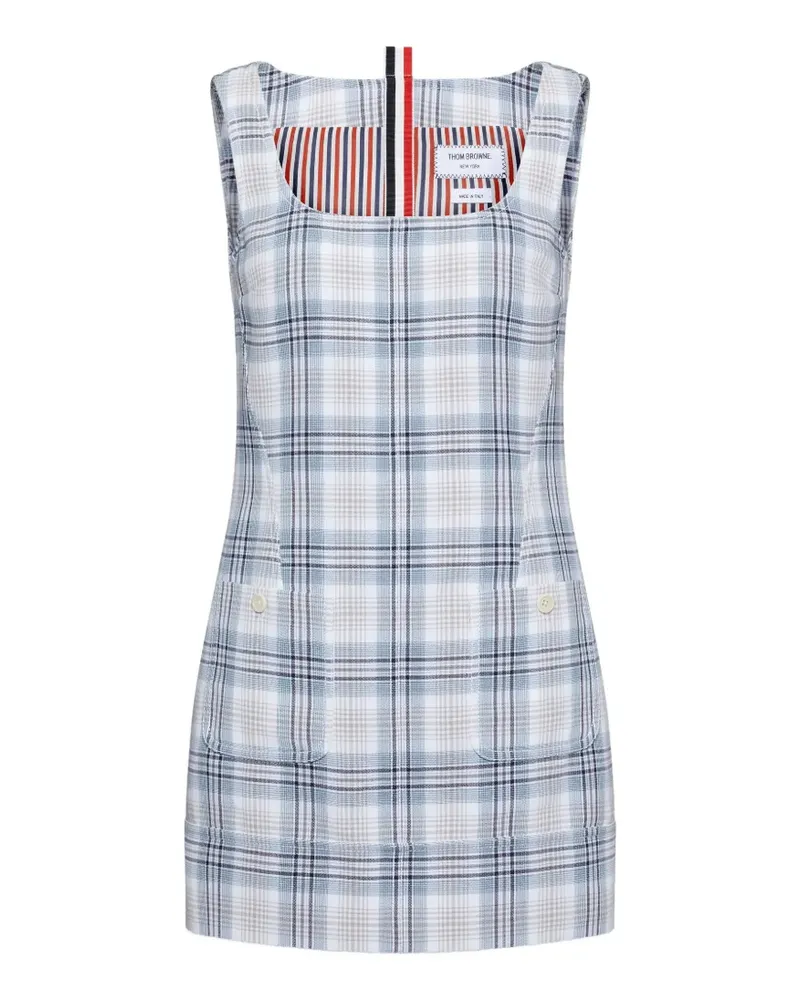 Thom Browne Kariertes Minikleid - Blau Blau