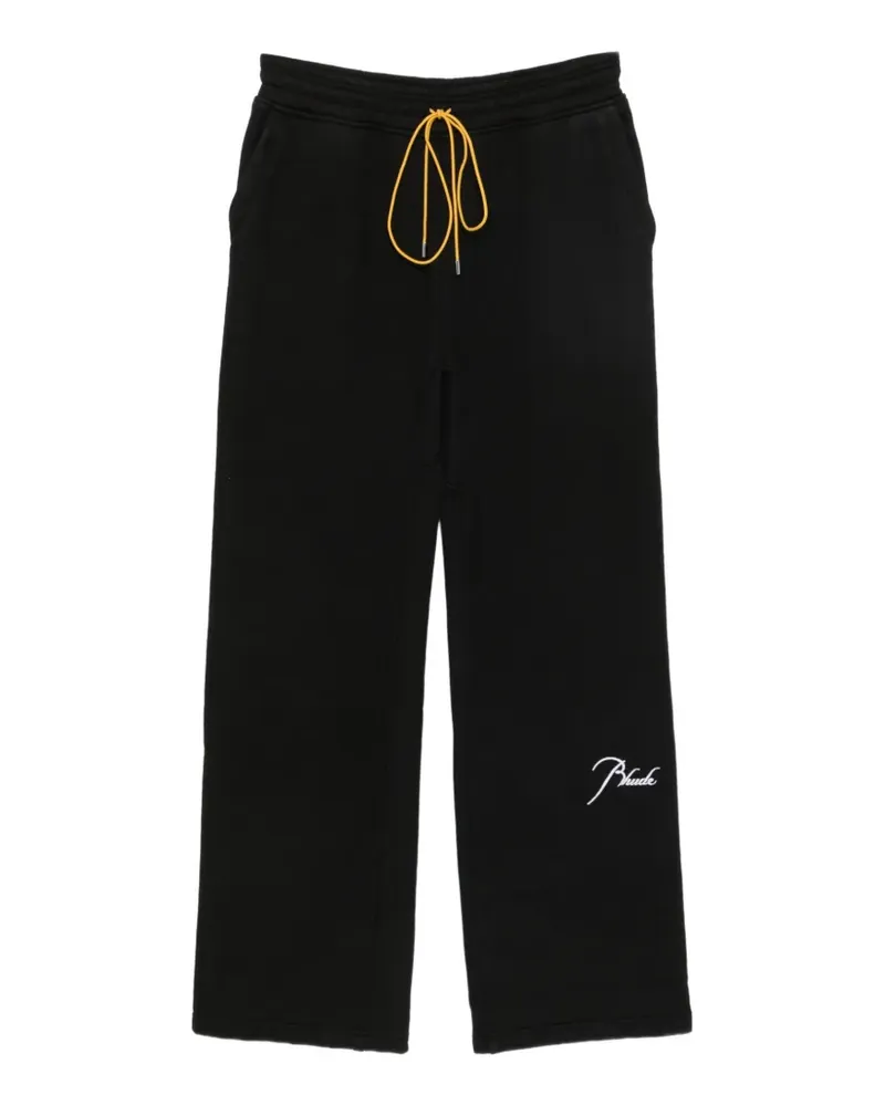 RHUDE Jogginghose mit Logo-Stickerei - Schwarz Schwarz
