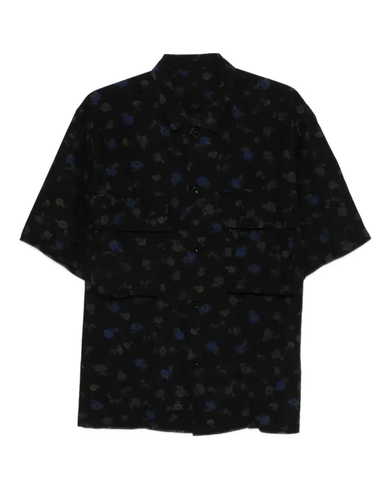 Sacai Hemd mit Blumendetail - Schwarz Schwarz