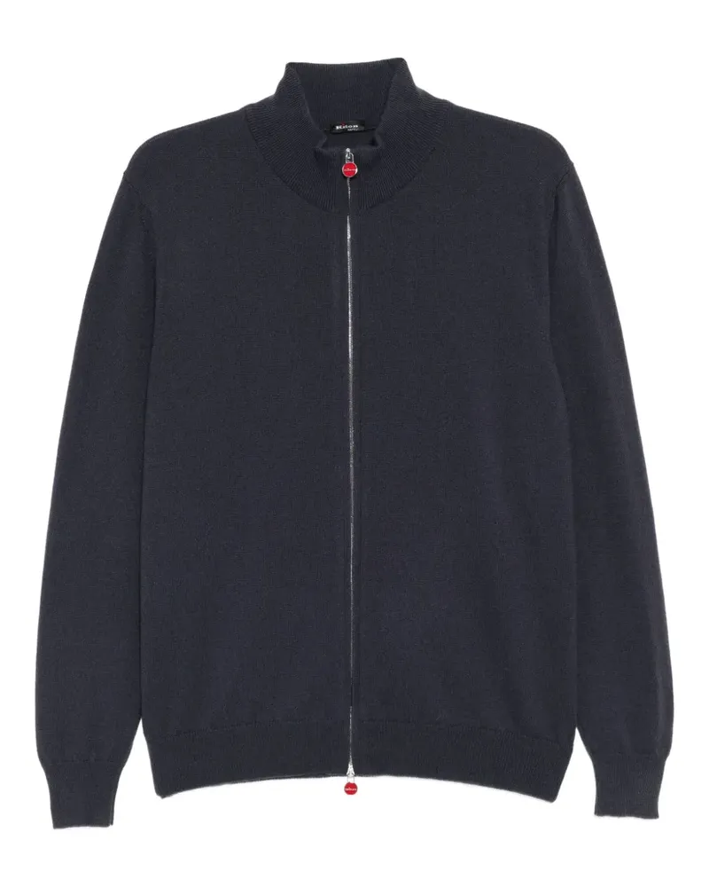 Kiton Pullover mit Logo-Print - Blau Blau