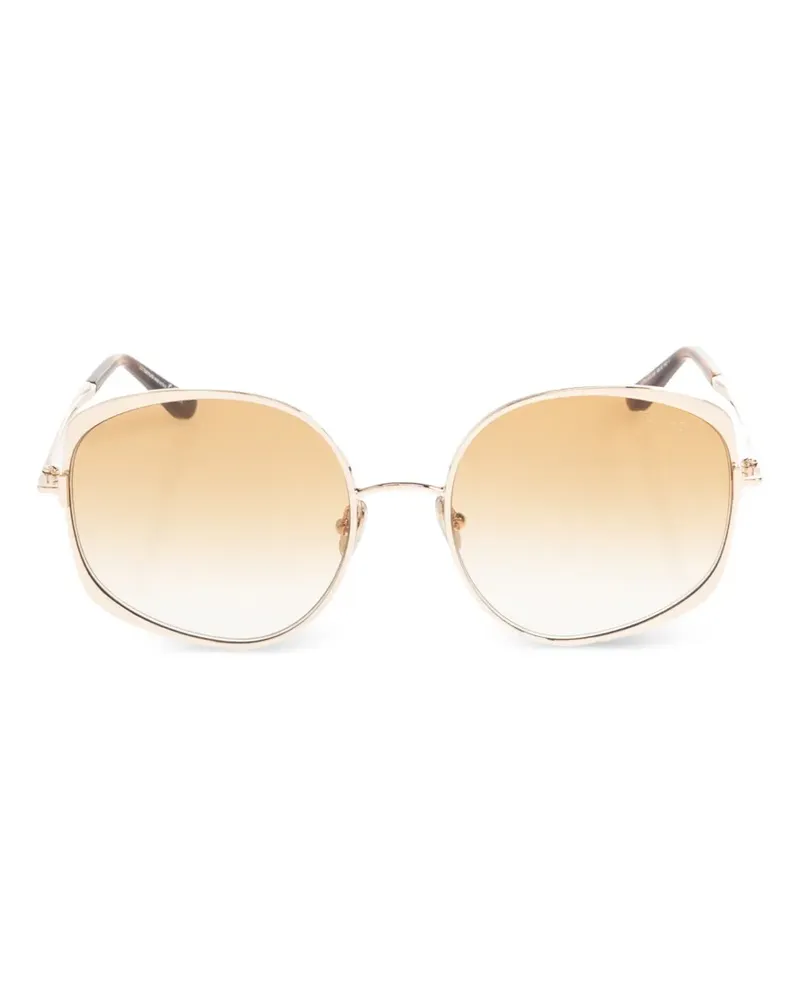 Tom Ford geometric-frame sunglasses - Gold Gold