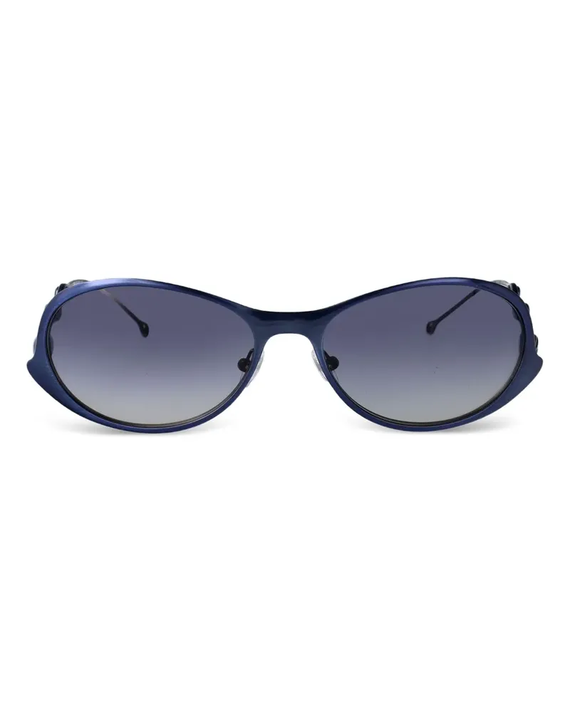Diesel Sonnenbrille mit ovalem Gestell - Blau Blau