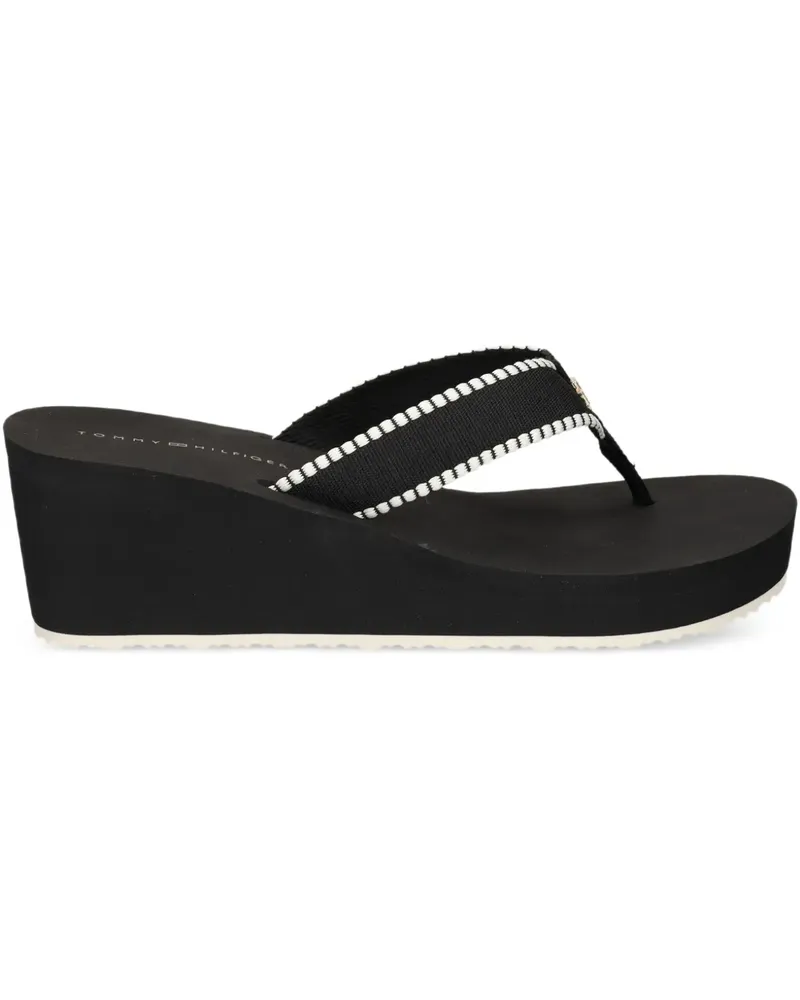 Tommy Hilfiger Flip-Flops mit Plateau - Schwarz Schwarz