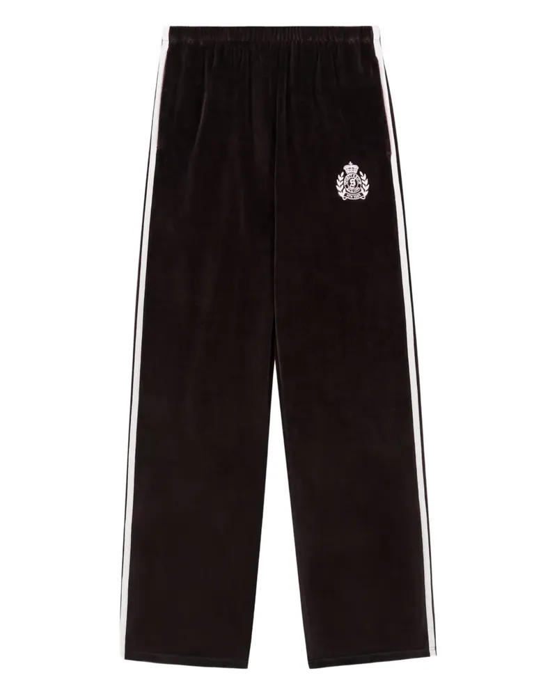 SPORTY & RICH NY Crest logo stripe track pants - Braun Braun