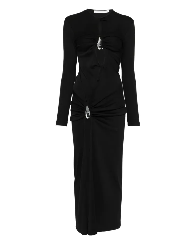 Christopher Esber Midikleid mit Kristall-Anhänger - Schwarz Schwarz