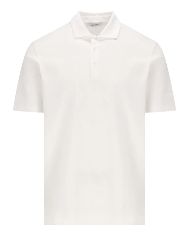Cruciani Poloshirt mit drei Knöpfen - Weiß Weiß