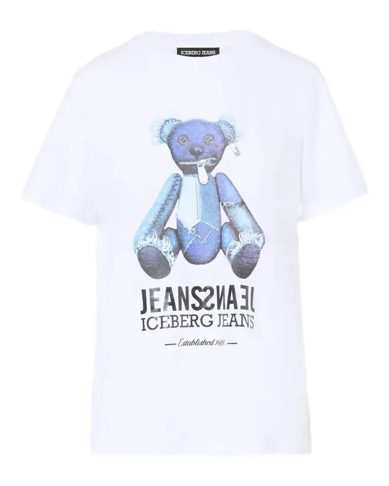 Iceberg T-Shirt mit grafischem Print - Weiß Weiß