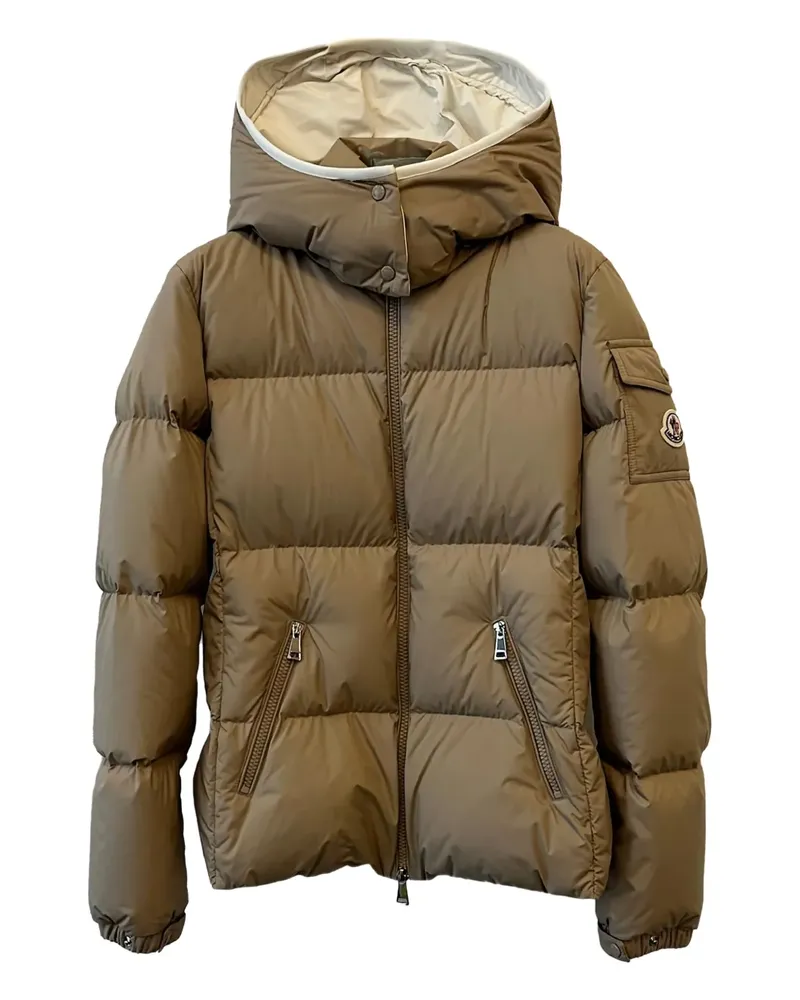 Moncler Gesteppte Fourmine Kapuzenjacke - Nude Nude